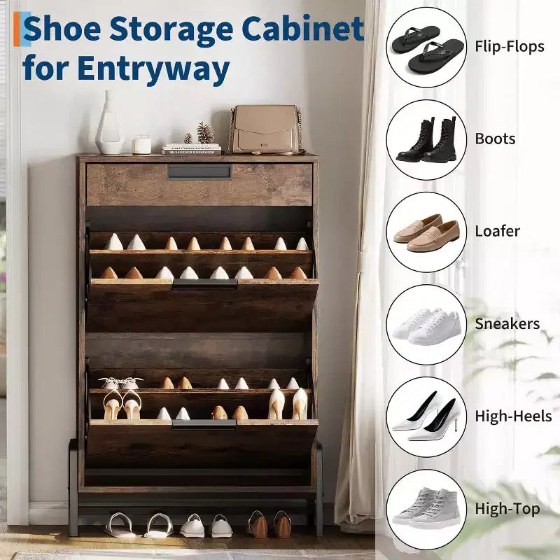 Meuble de Rangement à Chaussures Vintage pour Entrée