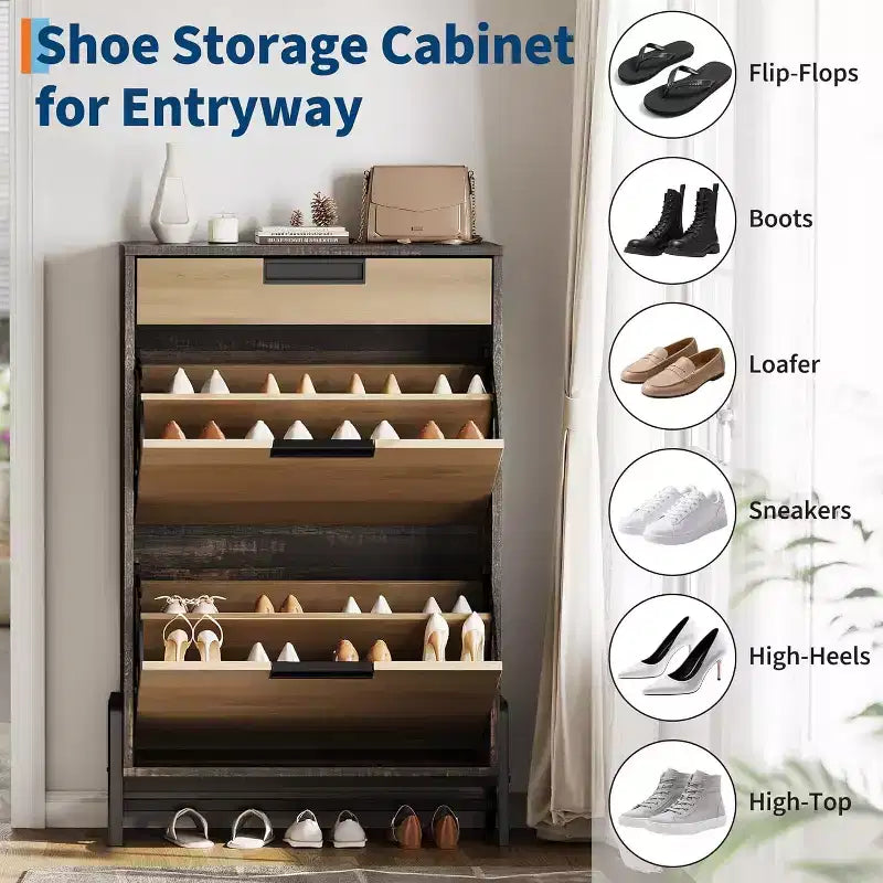 Meuble de Rangement à Chaussures Vintage pour Entrée