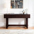 Hostack 52'' Console Table with Storage Drawers and Solid Wood Legs for Living Room and Hallway Entrance Espresso