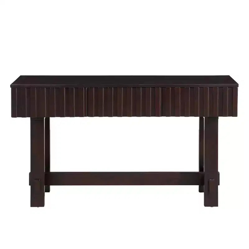 Console en bois massif avec tiroir de rangement de 52 pouces