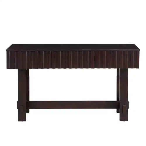 Console en bois massif avec tiroir de rangement de 52 pouces