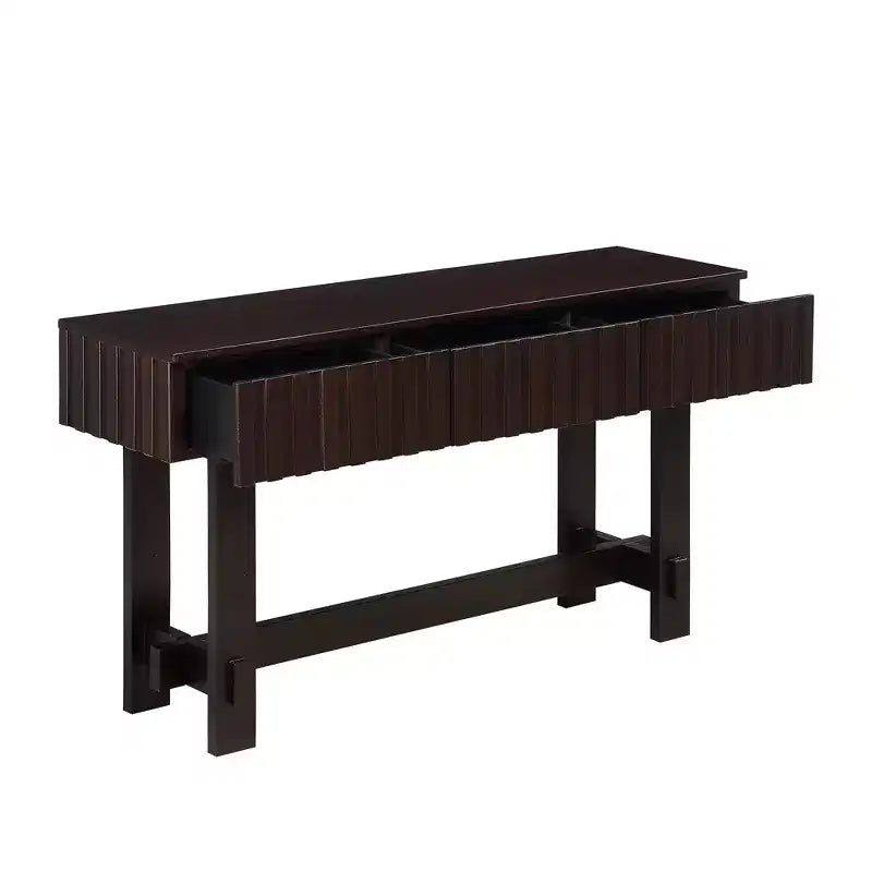 Console en bois massif avec tiroir de rangement de 52 pouces