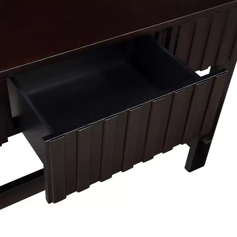 Console en bois massif avec tiroir de rangement de 52 pouces