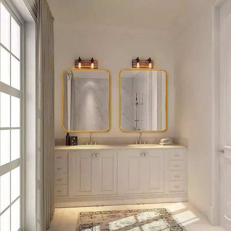 Miroir de salle de bain rectangulaire avec cadre en aluminium Miroir de courtoisie