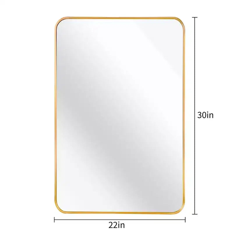 Miroir de salle de bain rectangulaire avec cadre en aluminium Miroir de courtoisie