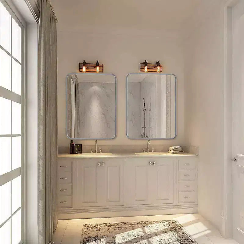 Miroir de salle de bain rectangulaire avec cadre en aluminium Miroir de courtoisie