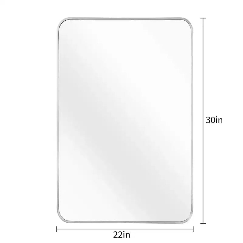 Miroir de salle de bain rectangulaire avec cadre en aluminium Miroir de courtoisie