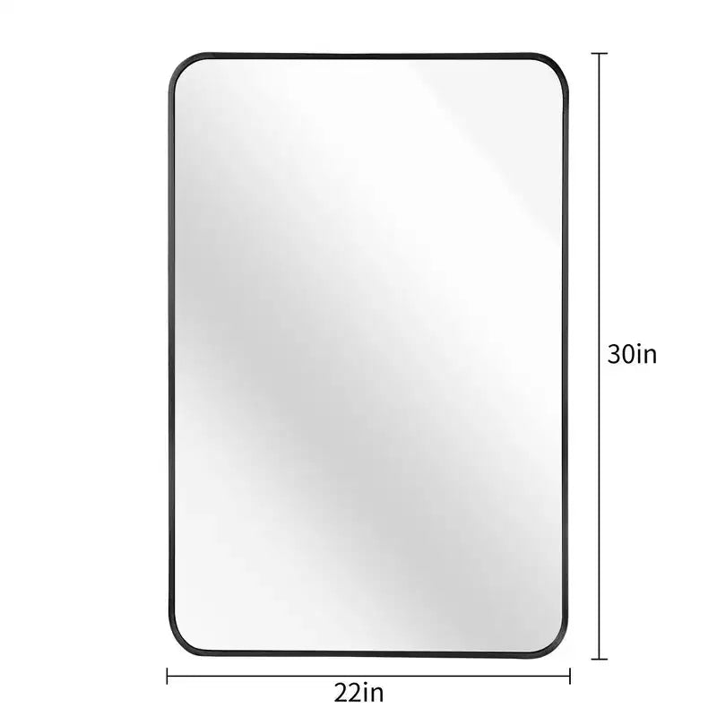 Miroir de salle de bain rectangulaire avec cadre en aluminium Miroir de courtoisie