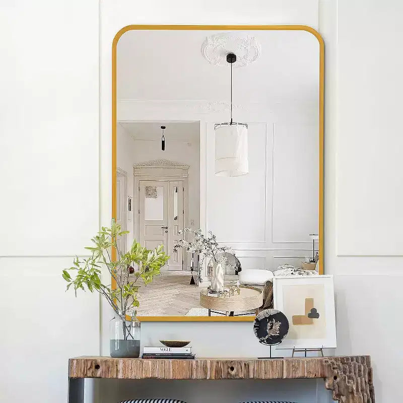 Miroir de salle de bain rectangulaire avec cadre en aluminium Miroir de courtoisie