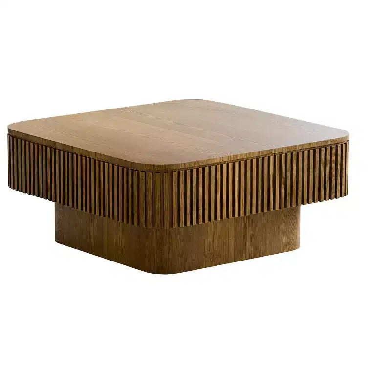 Table basse carrée moderne en bois avec couvercle à charnière
