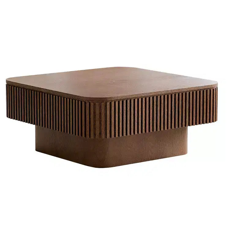 Table basse carrée moderne en bois avec couvercle à charnière