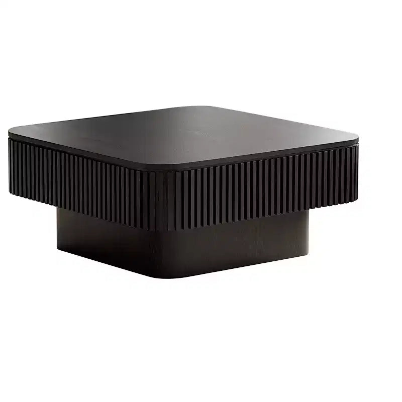 Table basse carrée moderne en bois avec couvercle à charnière