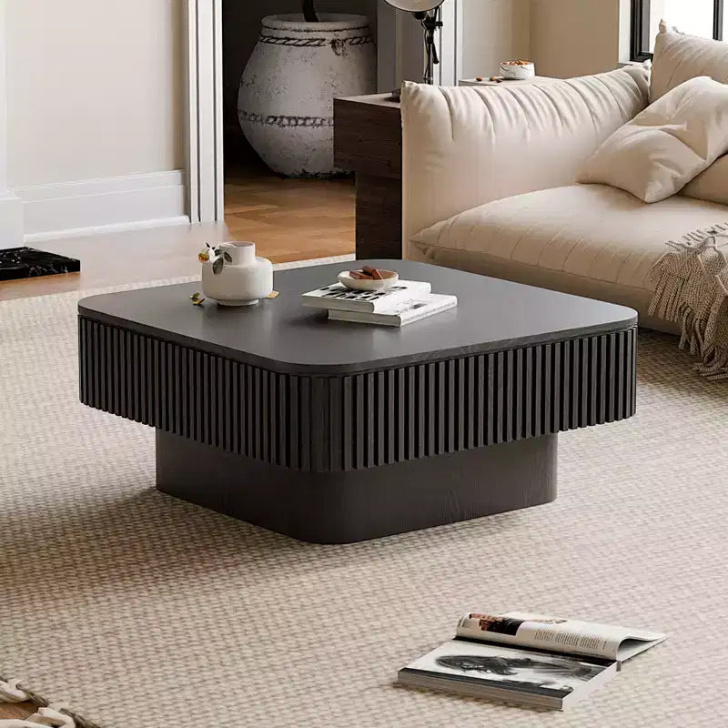 GDFStudio Skye Modern Wooden Square Coffee Table with Flip-top Lid
