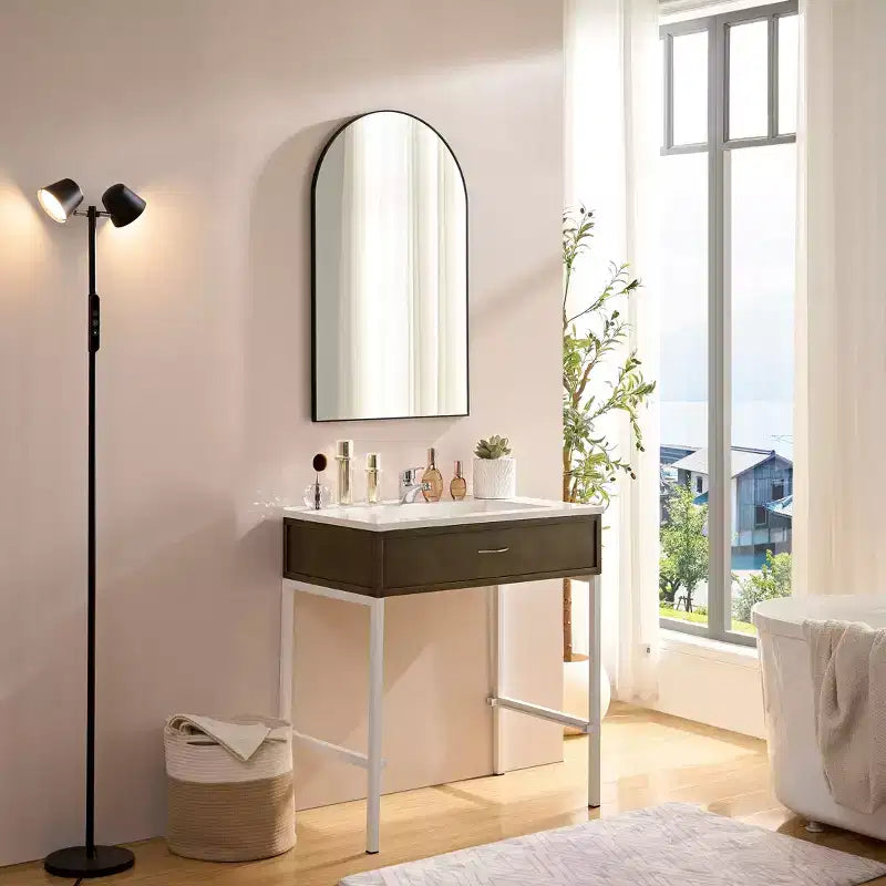 Miroir de salle de bain vintage avec cadre en aluminium Miroir mural