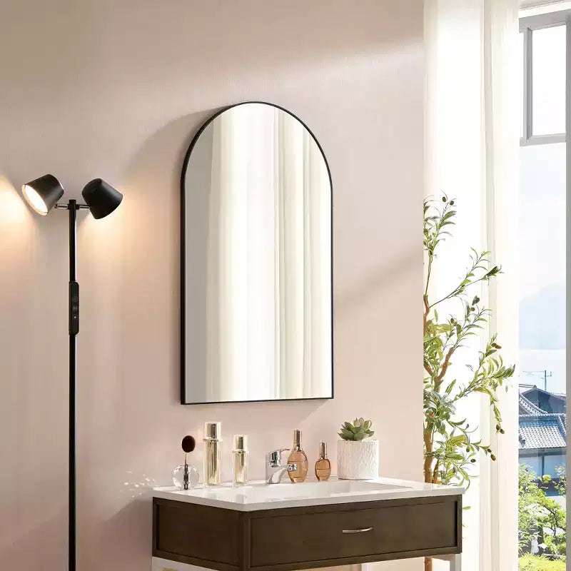 Miroir de salle de bain vintage avec cadre en aluminium Miroir mural