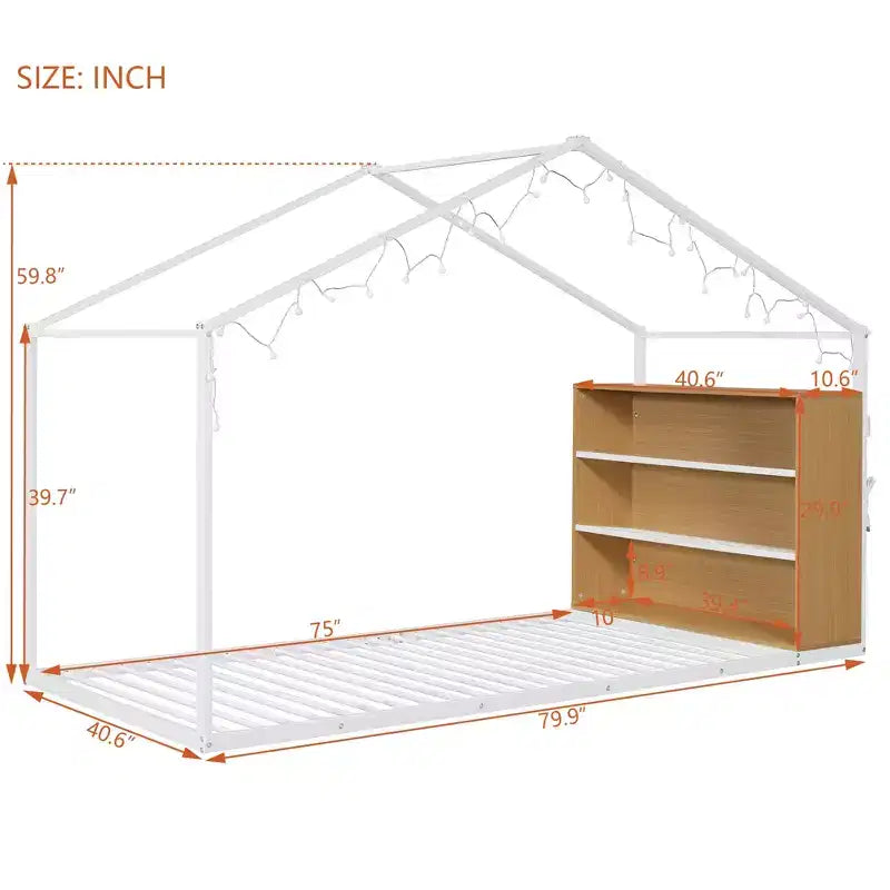 Lit cabane en métal pour enfants