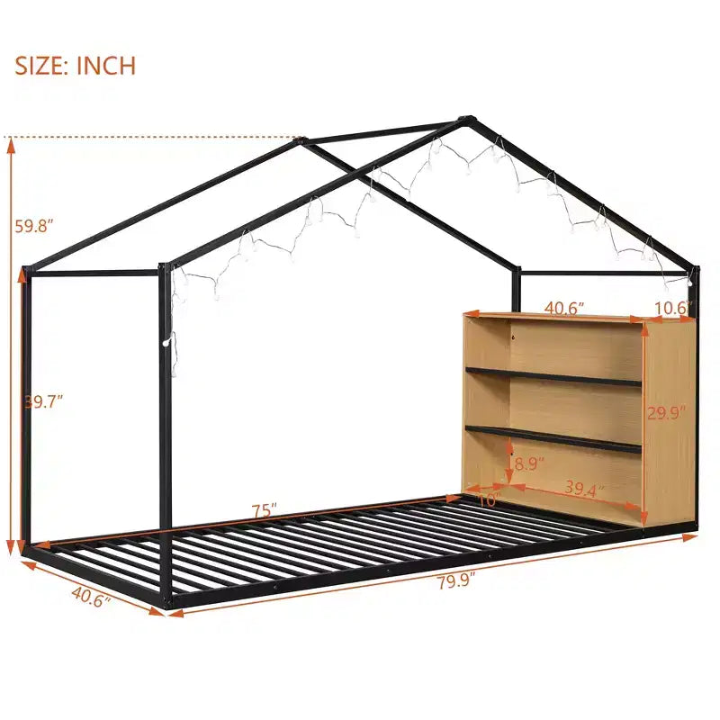 Lit cabane en métal pour enfants