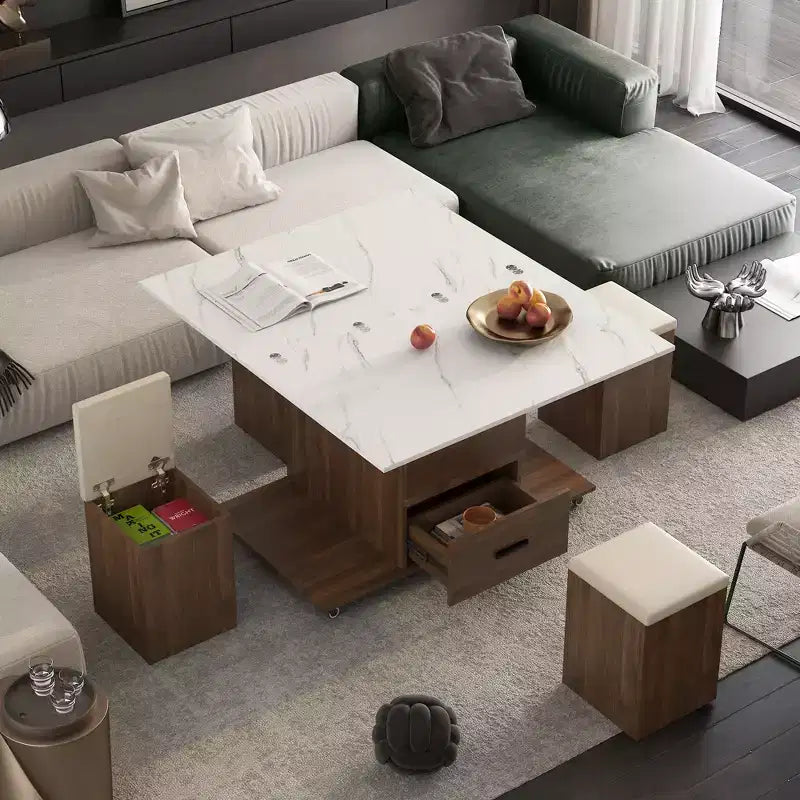 Table basse relevable en bois moderne