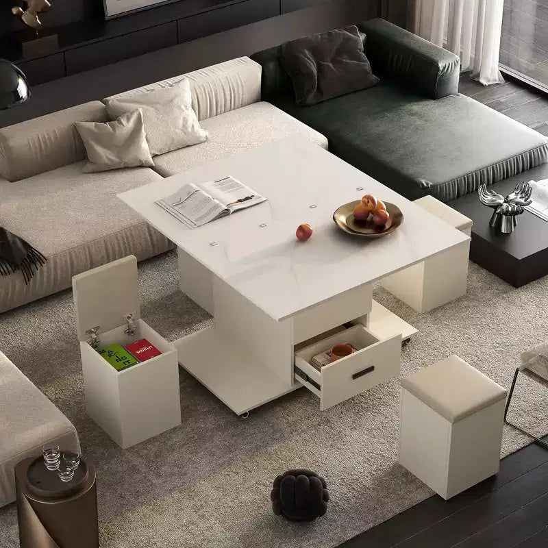 Table basse relevable en bois moderne