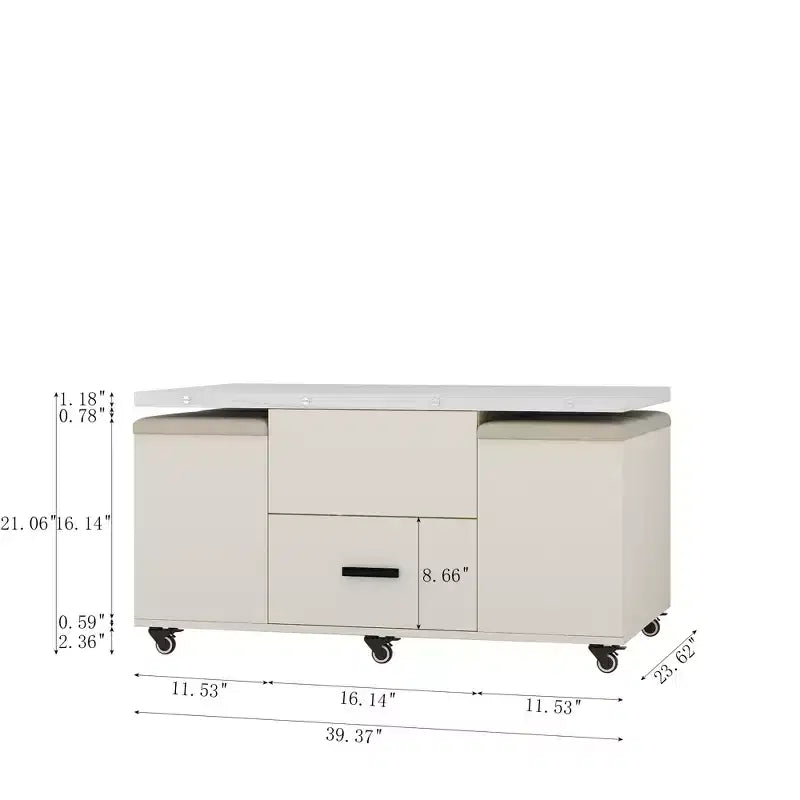 Table basse relevable en bois moderne