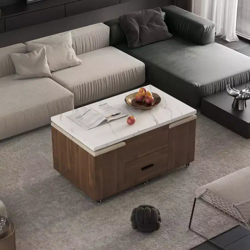 Table basse relevable en bois moderne