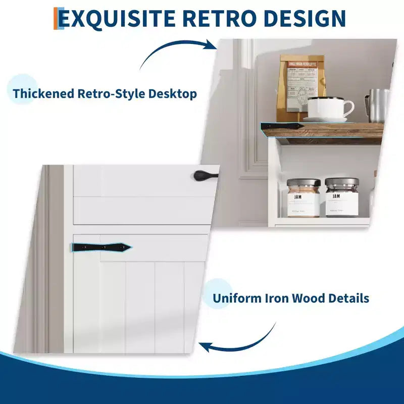 Meuble de salle de bain de style campagnard avec portes et tiroirs, meuble de rangement autoportant à texture bois