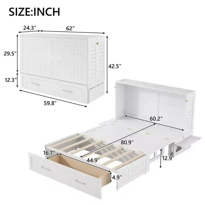 Lit escamotable Queen Size