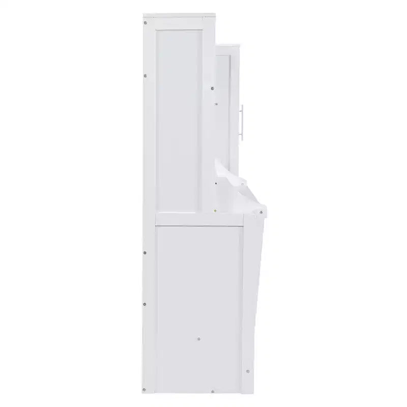 Lit escamotable Full/Queen avec armoire en bois et tiroirs, lit mural pliant pour chambre d'amis ou petite pièce