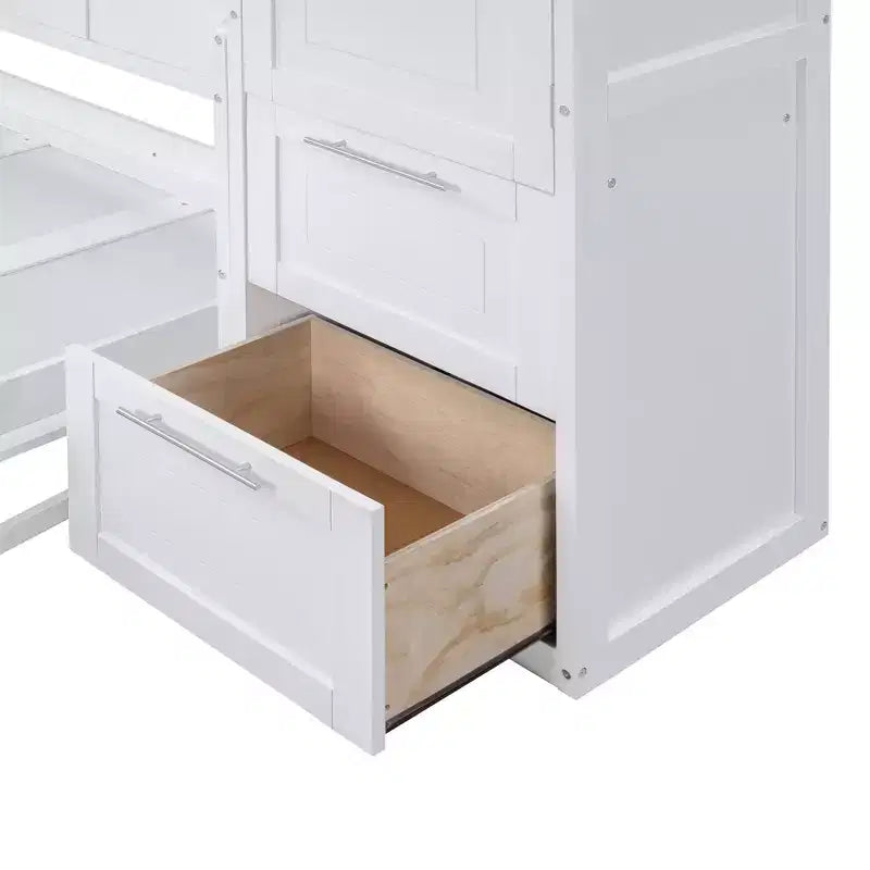 Lit escamotable Full/Queen avec armoire en bois et tiroirs, lit mural pliant pour chambre d'amis ou petite pièce