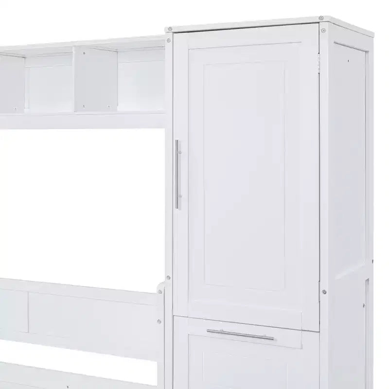 Lit escamotable Full/Queen avec armoire en bois et tiroirs, lit mural pliant pour chambre d'amis ou petite pièce