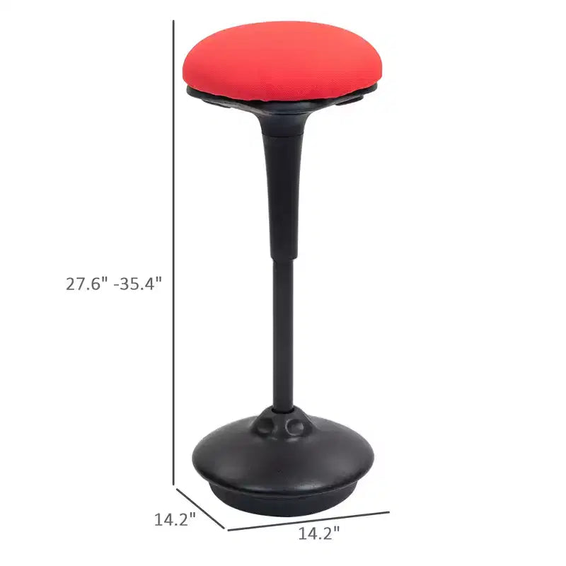 Siège sans dossier oscillant avec hauteur réglable, tabouret ergonomique actif avec mouvement de balancement rembourré