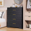 4 Drawer Dresser Drawer Chest Tall Storage Chest Cabinet Organizer Unit with Gold Handles Small Dresser for Bedroom Living Room Closet
