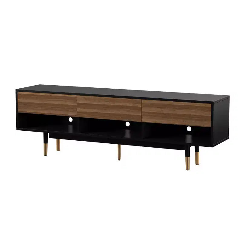 Meuble TV 3 tiroirs de style Mid-Century