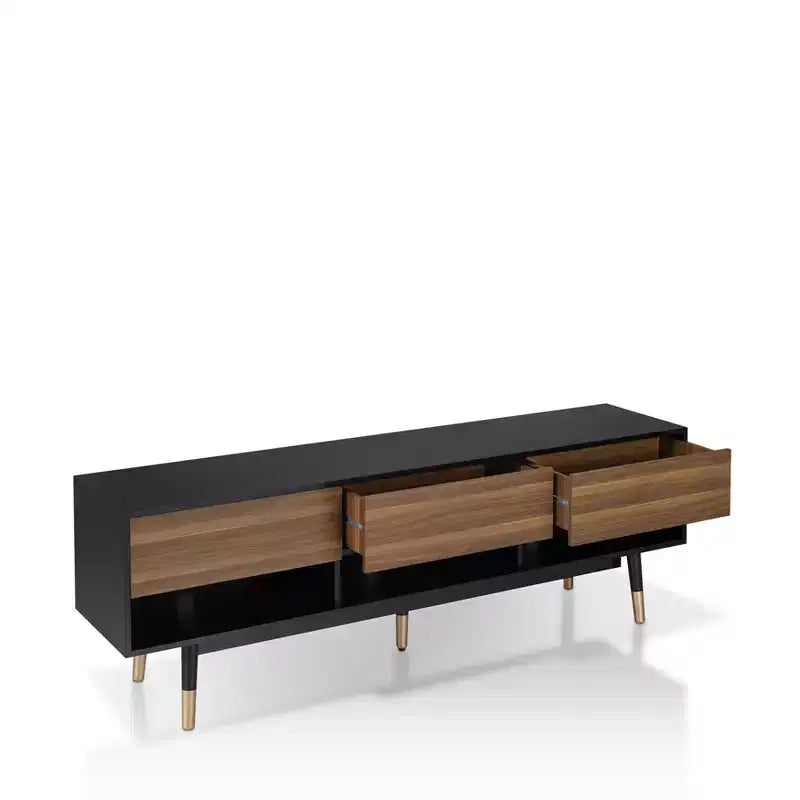 Meuble TV 3 tiroirs de style Mid-Century