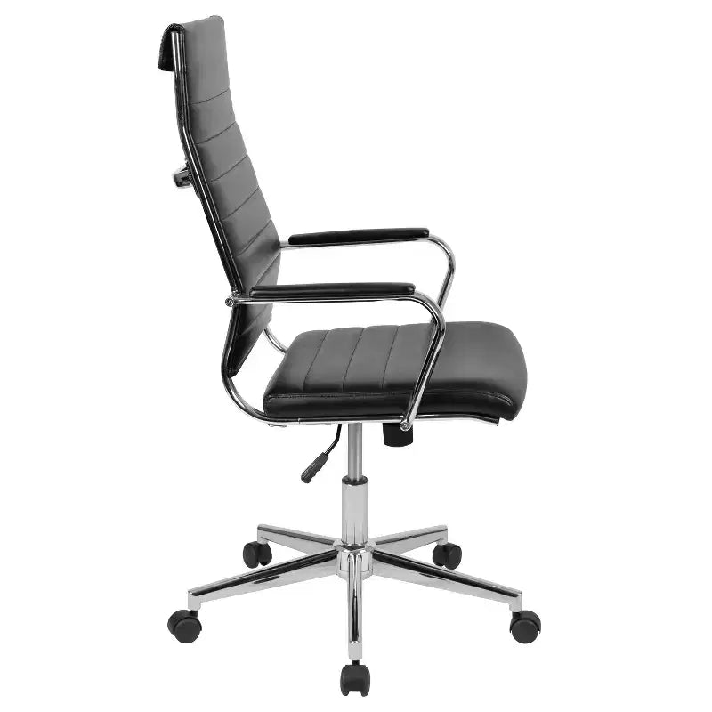 Chaise de bureau à dossier haut avec réglage pneumatique de la hauteur d'assise et pivotement à 360°