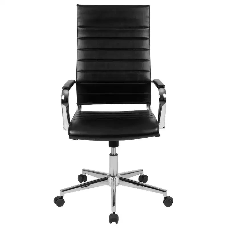 Chaise de bureau à dossier haut avec réglage pneumatique de la hauteur d'assise et pivotement à 360°
