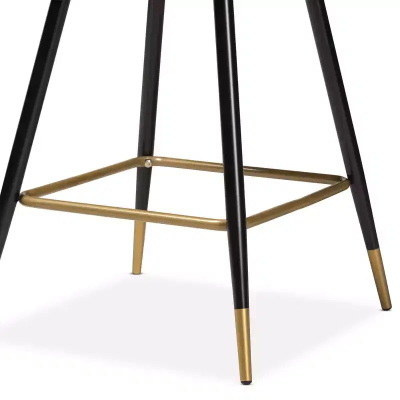 Ensemble de 2 tabourets de bar bicolores en métal