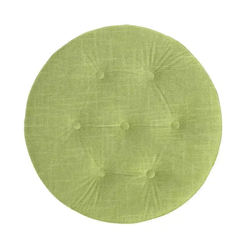 Ottoman rond d'appoint capitonné